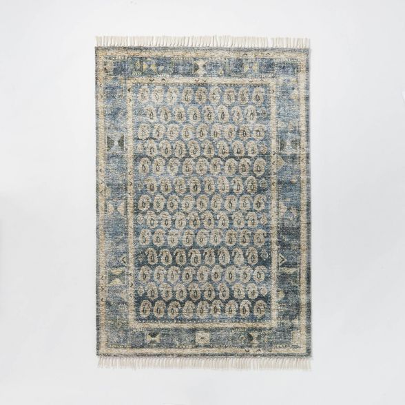 Lost Creek Printed Paisley Rug Blue - Threshold™ designed with Studio McGee | Target