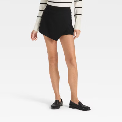 Women's Suiting Skort - A New Day™ Black 8 | Target