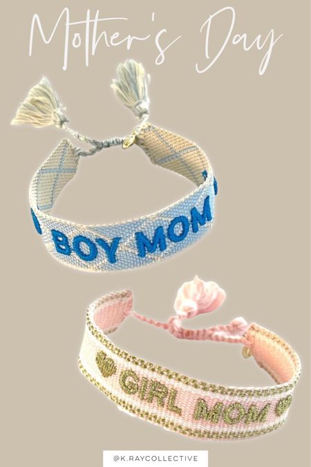 want a sweet and inexpensive gift for mom or for your mom friends?  This woven boy, mom and girl mom bracelets are too cute.  

Gifts under $40 | Mother’s Day gifts | gifts for mom | gifts for her | Mother’s Day, jewelry | jewelry gifts for mom | mom bracelets | everyday bracelet | spring jewelry

#LTKFind #LTKGiftGuide #LTKunder50
