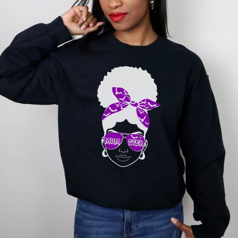 Afro Momster Halloween T-shirt & Sweatshirt halloween - Etsy | Etsy (US)