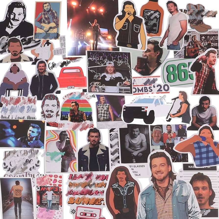 Morgan 100Pcs Country Music Legends Sticker Merch, Featuring Waterproof and Aesthetic Decals, Ide... | Amazon (US)