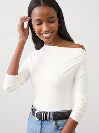 Asymmetrical Soft Top | Banana Republic Factory