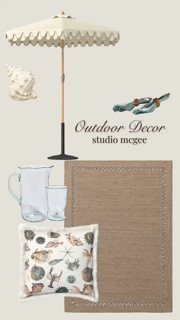 Studio McGee outdoor decor is here! There are so many great finds for your porch, patio, or even inside your home. Tabletop decor, entertaining pieces, furniture and area rugs - it's all sooooo good, and just in time for summer!  #Target #Studio McGee  #Rattan #OutdoorHosting #Hosting #Entertaining #Glassware #Flatware #Dinnerware #Coastal #Summer #Spring #Mother’sDay #Porch #Patio #Outdoors

#LTKSeasonal #LTKHome