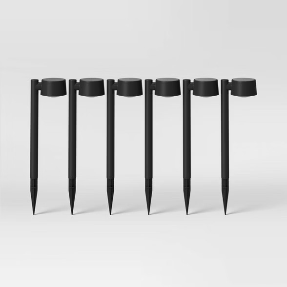 6pk Solar Pathway Lumen Lights Black - Project 62™ | Target