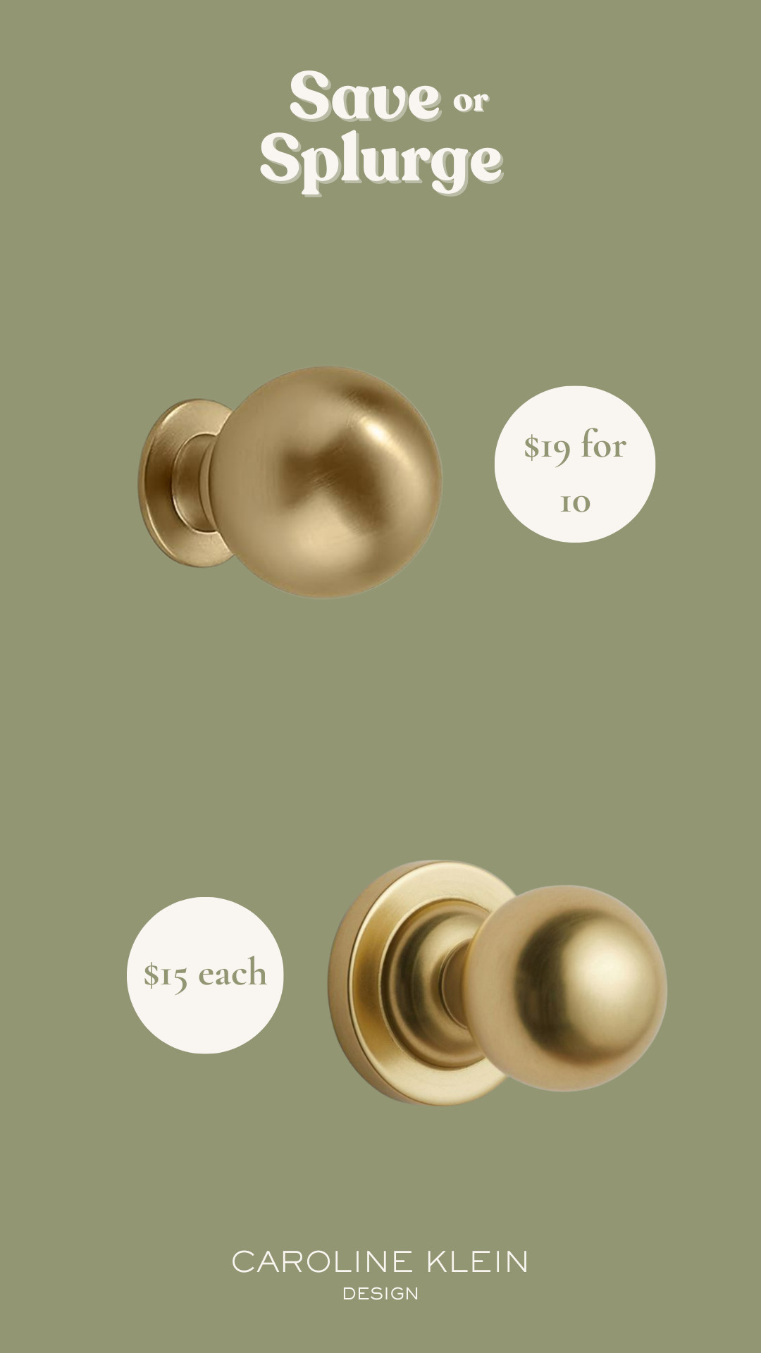 Save or Splurge: Brass Knobs 

 #LTKHome #LTKFindsUnder100