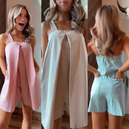 cute lil rompers 🩷🤍🩵 #amazonspringfashion #romperoutfitinspo #affordablewomensclothing amazon spring fashion must have summer romper easy comfy outfit inspo affordable womens clothing 

#LTKFindsUnder50 #LTKSeasonal #LTKStyleTip