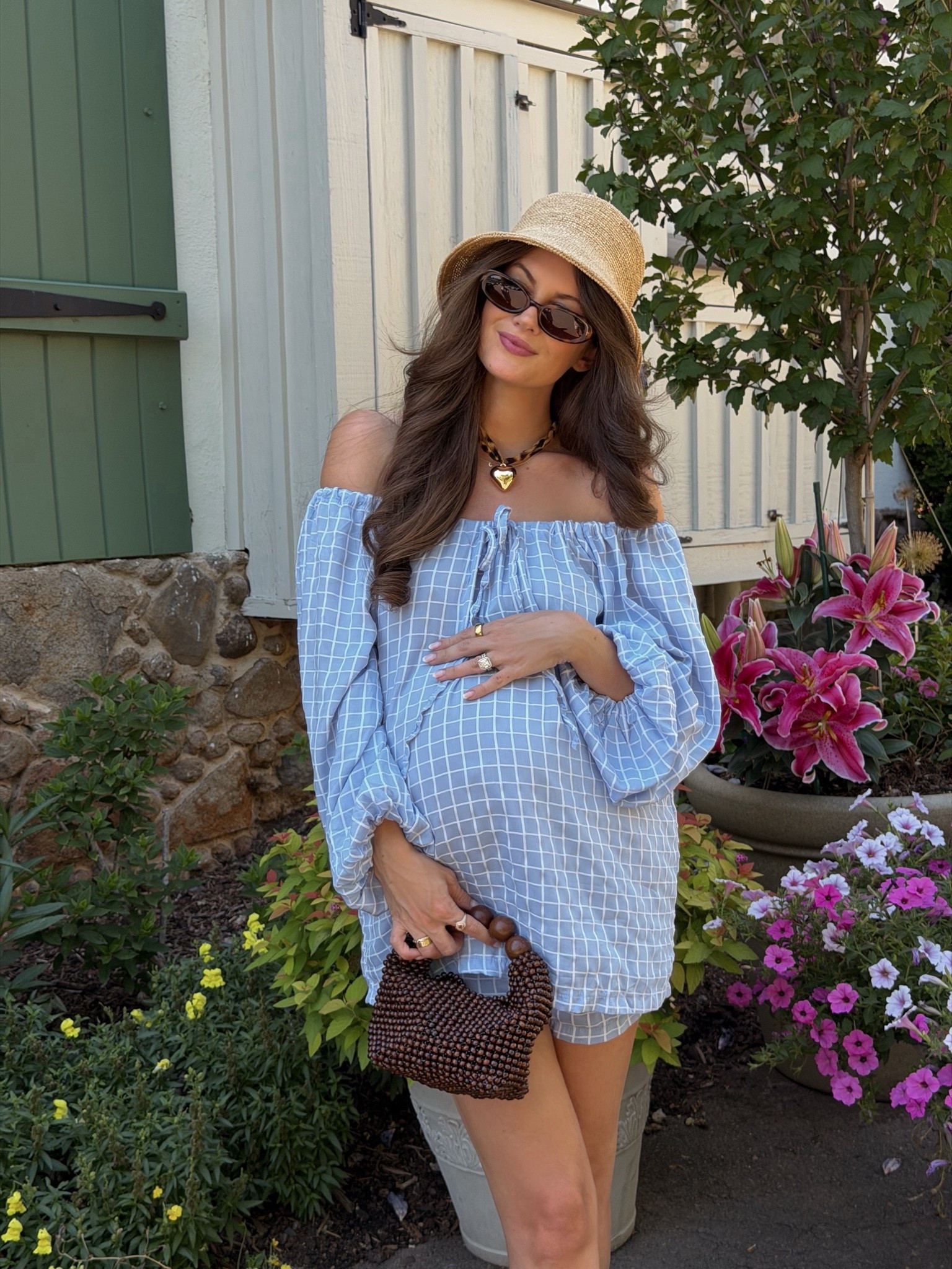 What I wore today 39 weeks pregnant! 🤎🩵🤎

#LTKBump #LTKBaby #LTKmomlife