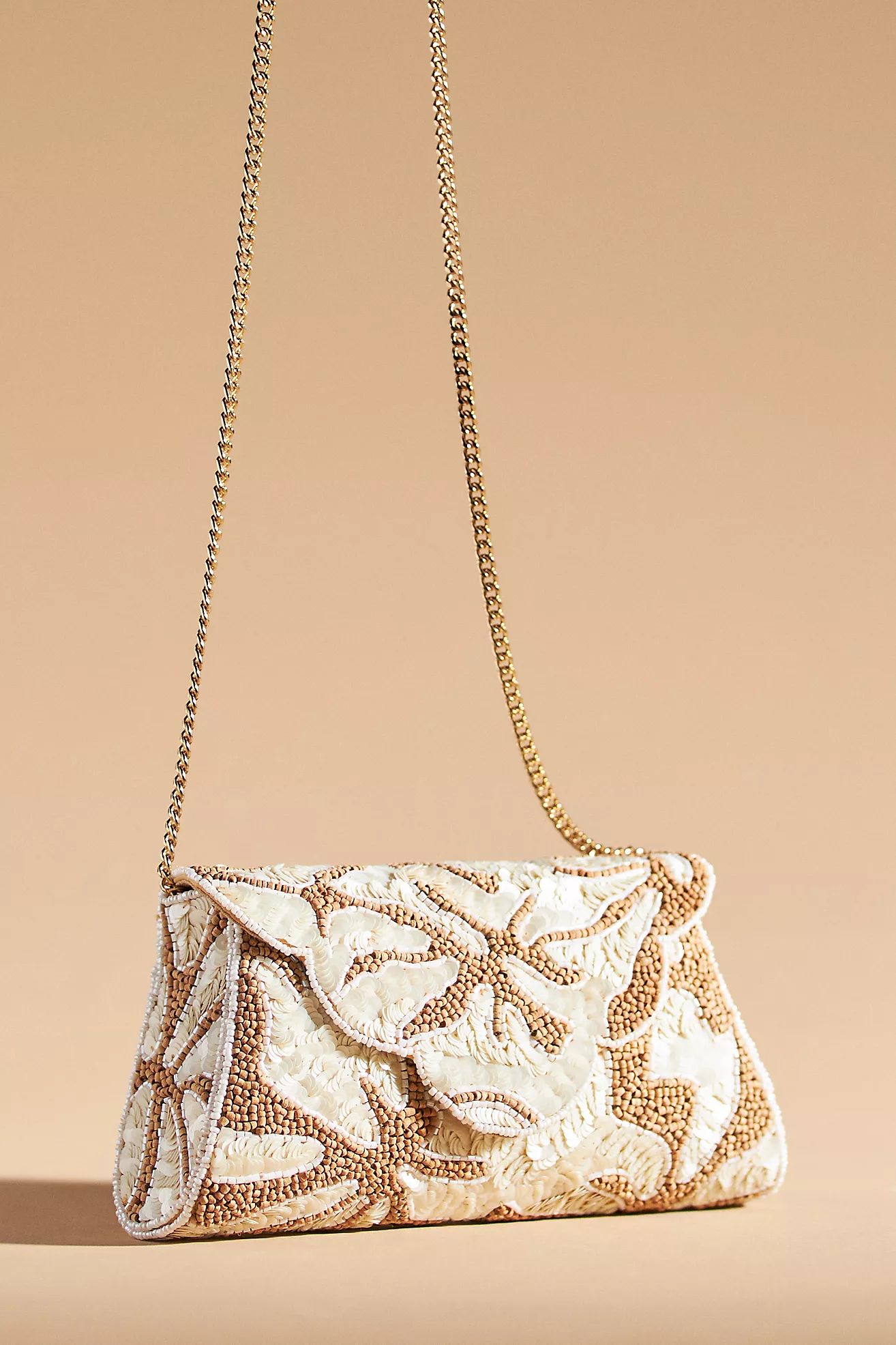 Scalloped Sequin Crossbody Clutch | Anthropologie (US)