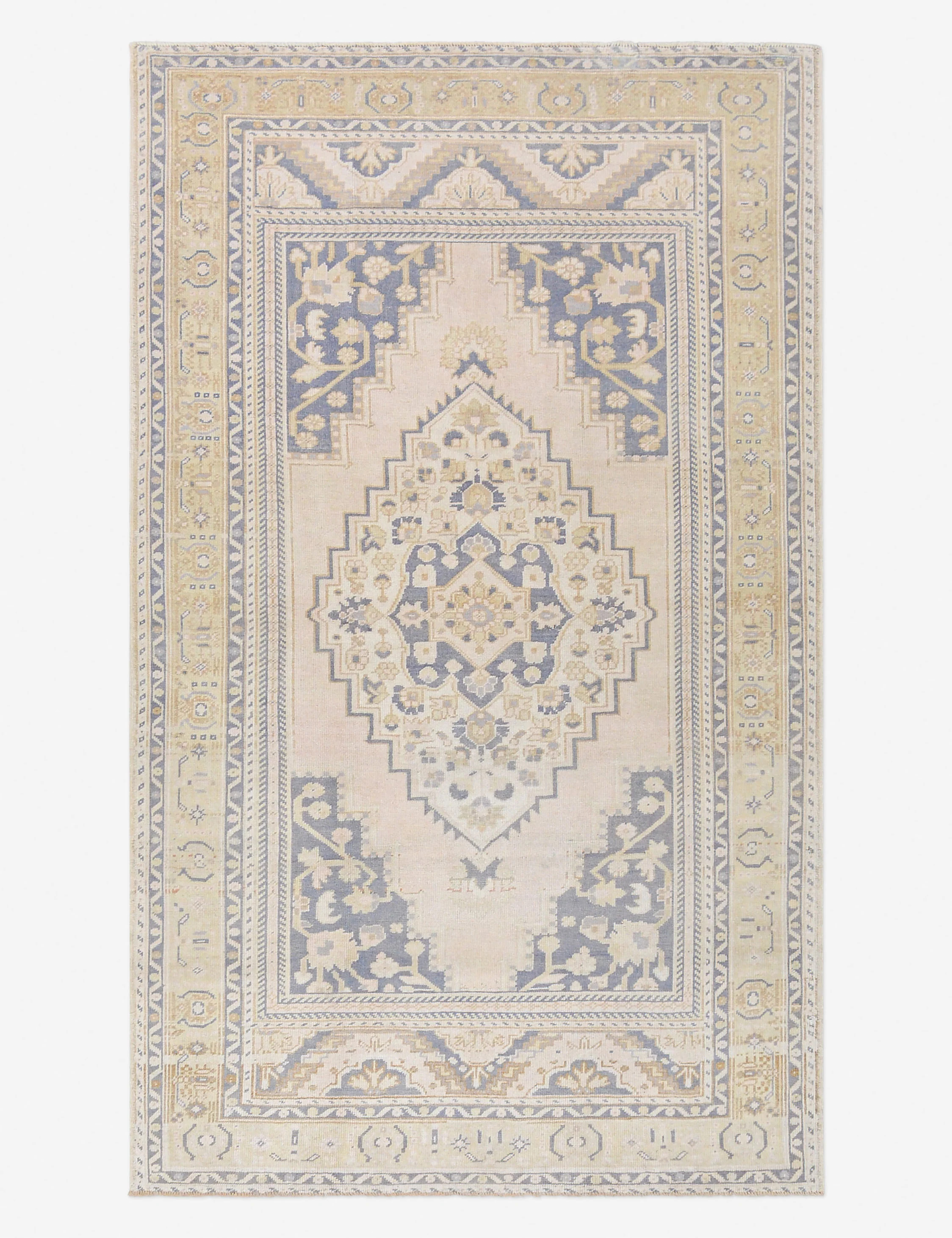 Vintage Turkish Hand-Knotted Wool Rug No. 488, 5' 1" x 8' 2" | Lulu and Georgia 
