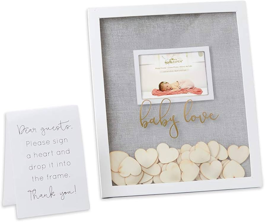 Kate Aspen Baby Shower Guest Book Frame Guestbook Alternative, One Size, Gold | Amazon (US)
