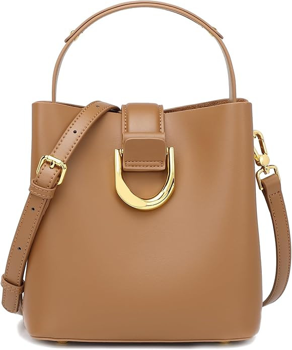 Leather Bucket Purse for Women Shoulder Bags for Women Crossbody Handbags Adjustable Strap Design... | Amazon (US)