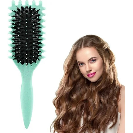 Bounce Curl Brush, Multifunctional Curl Brush, Define Styling Brush, Green Curl Defining Brush, Curly Hair Brush for Styling | Walmart (US)