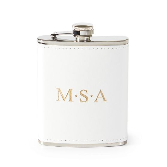 Leather Wrapped Flask | Mark and Graham