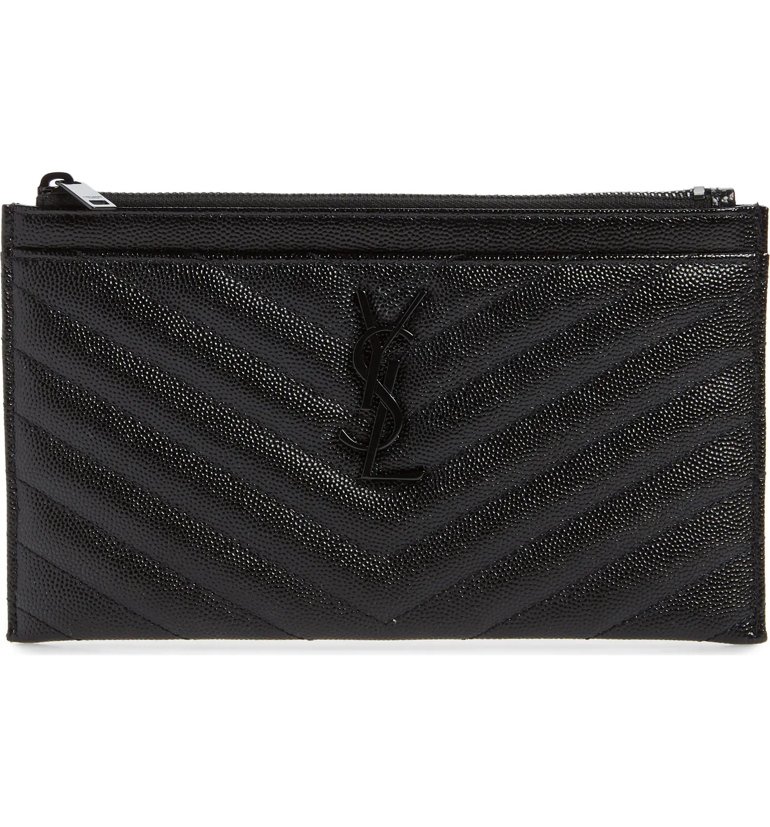 Saint Laurent Monogramme Quilted Calfskin Zip Pouch | Nordstrom | Nordstrom