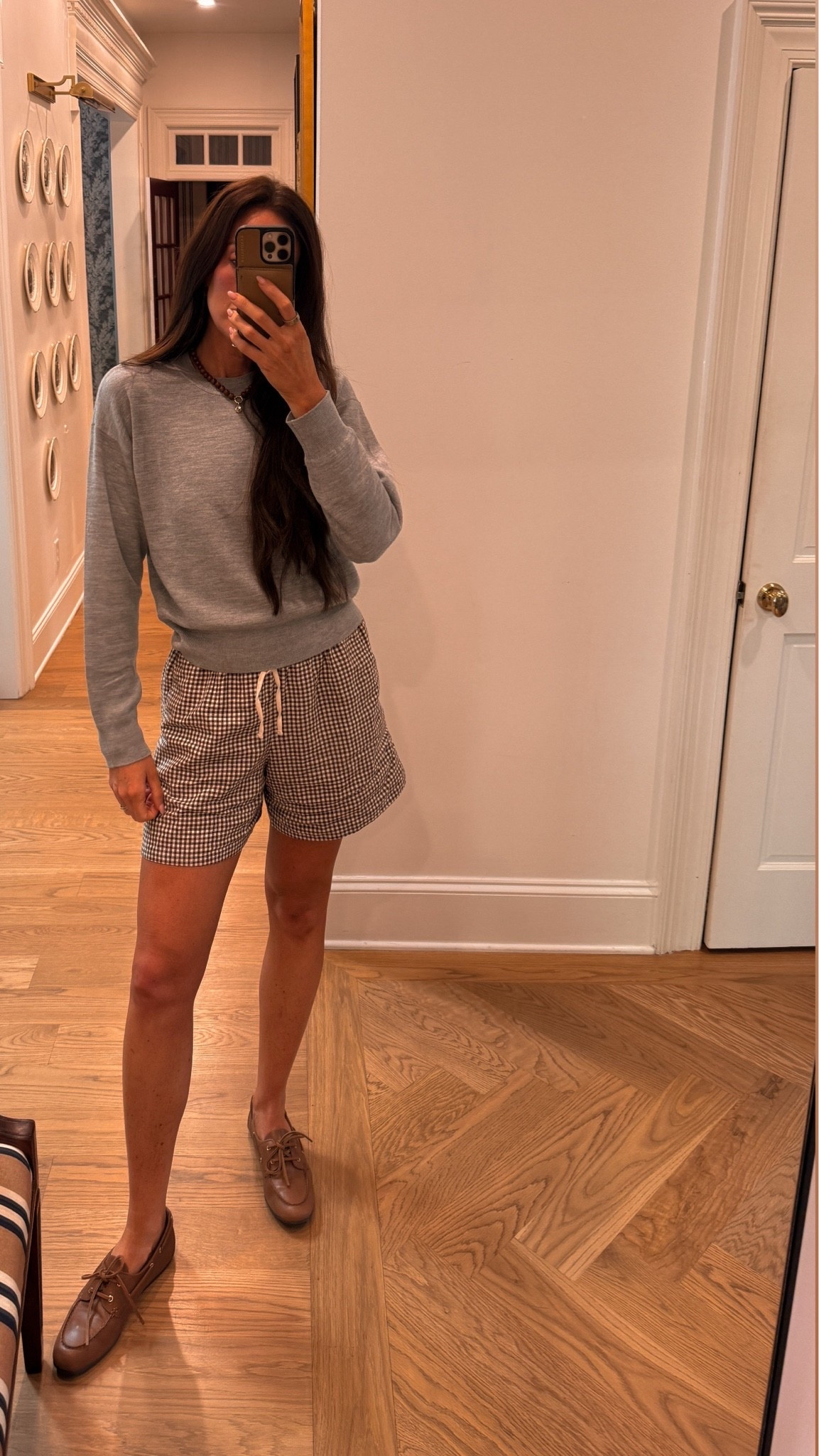 This top from @Madewell  is the best mix between a sweatshirt and sweater. So lightweight and soft. I’m 6’ and usually a size 4. Wearing a medium in top and brown gingham shorts from Gap on sale. @Madewell boat shoes are on repeat and an extra 40% off right now!

#LTKootd #LTKmomlife #LTKTall