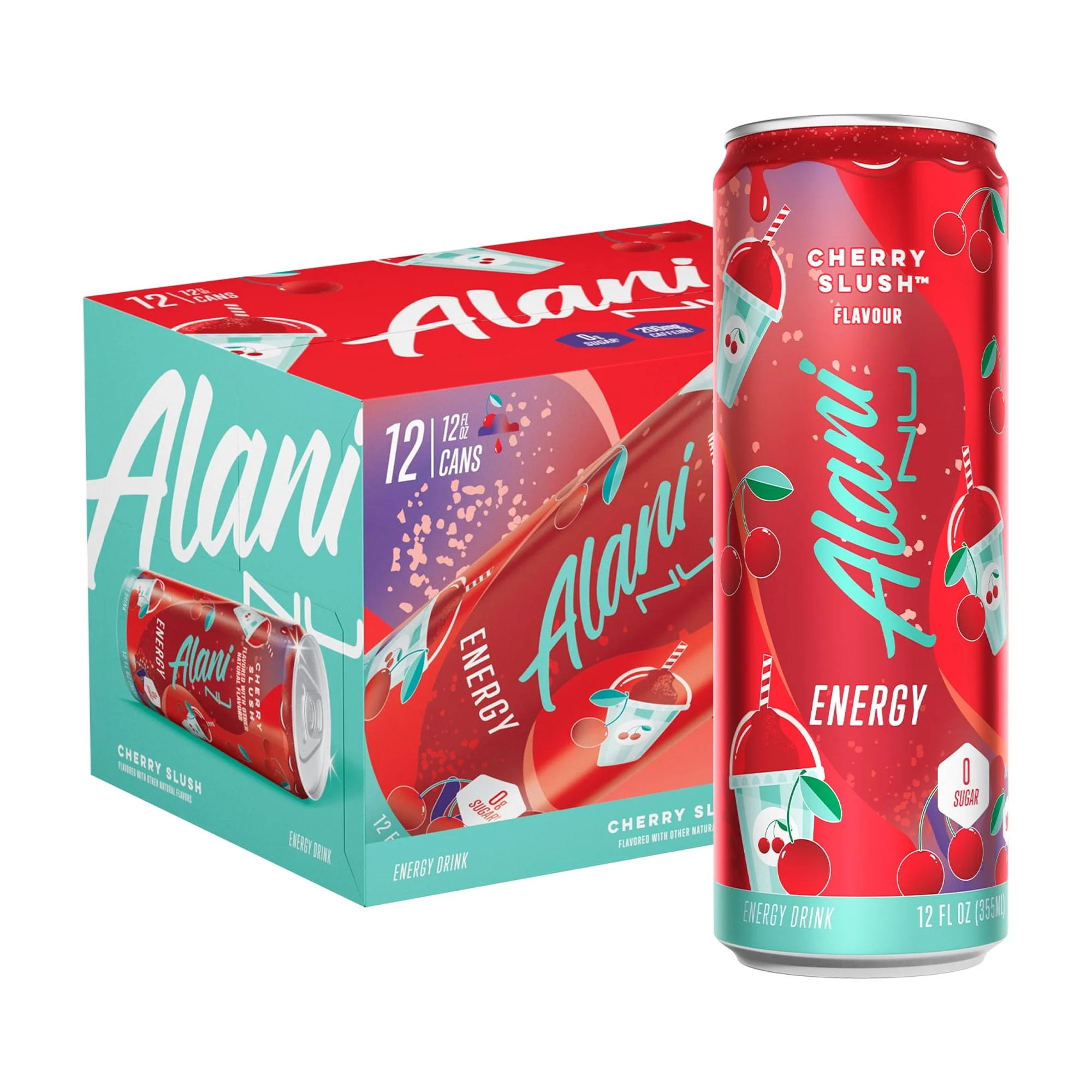 Alani Nu Sugar Free Energy Drink, Cherry Slush, 12 fl oz, 12 Pack, Cans, 200mg Caffeine | Walmart (US)