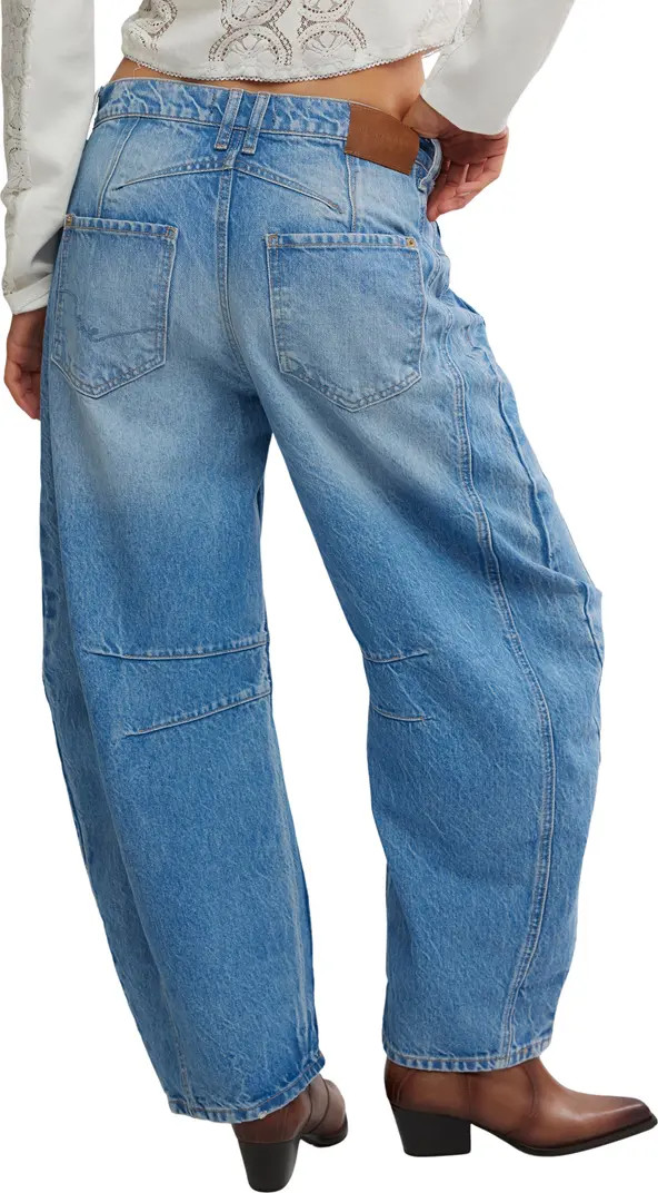 We the Free Good Luck Mid Rise Barrel Leg Jeans | Nordstrom