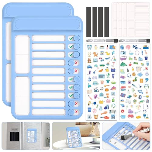 2Pcs Dry Erase Chore Chart for Kids, Magnetic Checklist Board, My Chores Slider Chart to Do List ... | Amazon (US)