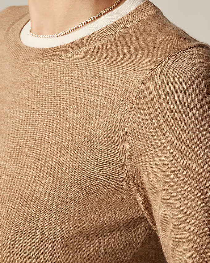 Carolyn layered crewneck sweater in merino wool | J. Crew US