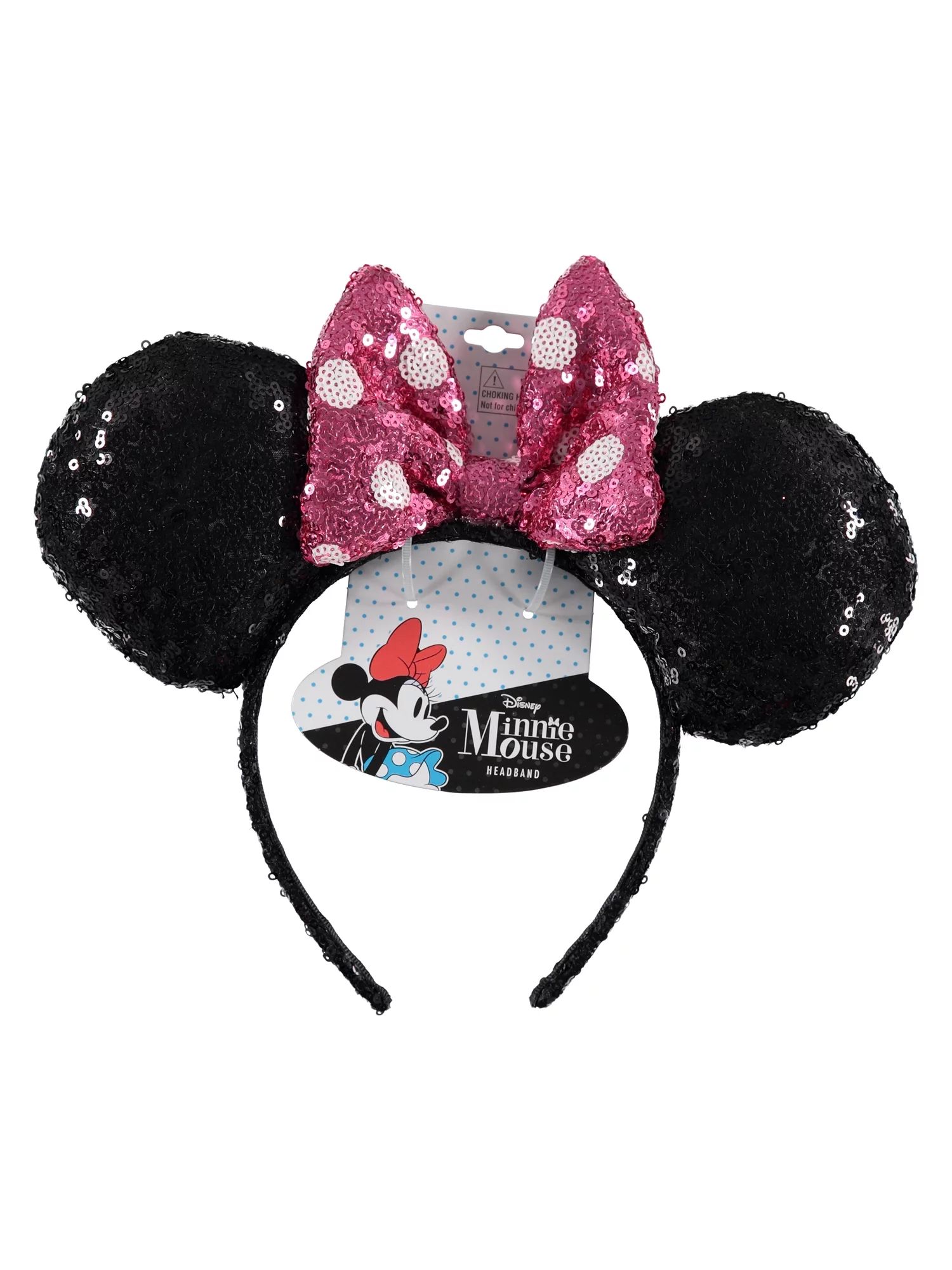 Minnie Mouse Ears Headband Polka Dot Bow Party Costume Accessory | Walmart (US)