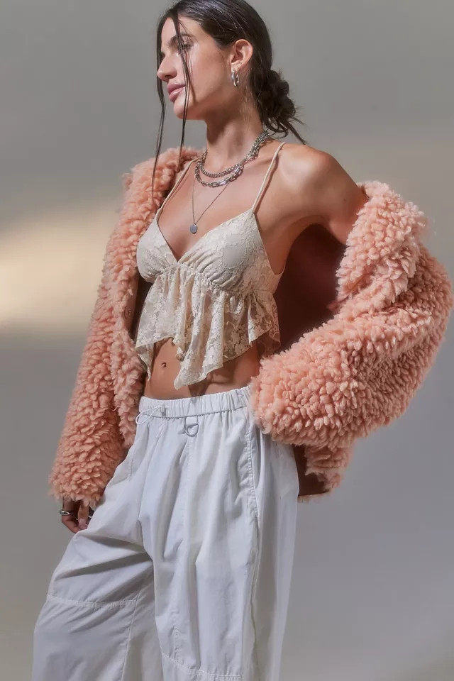 UO Tabatha Lace Babydoll Cami | Urban Outfitters (US and RoW)