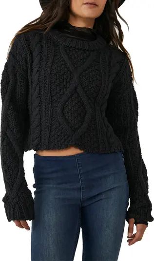 Free People Cutting Edge Cotton Cable Sweater | Nordstrom | Nordstrom