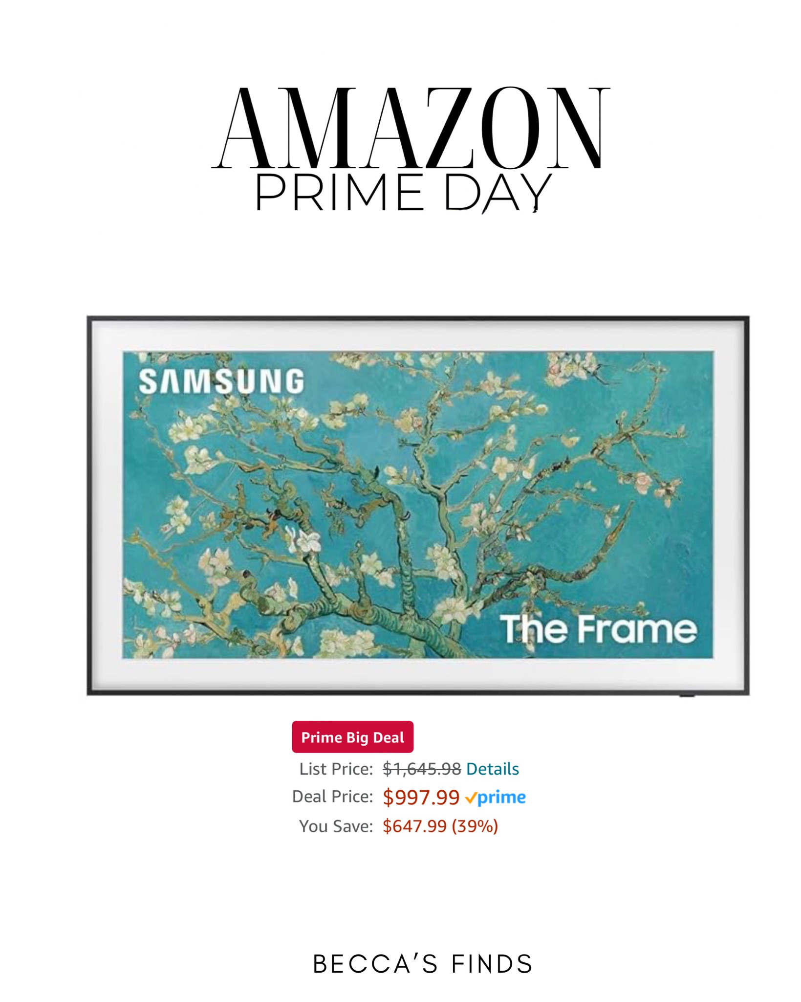 Prime Day Samsung TV sale 

#LTKhome #LTKHolidaySale #LTKxPrime