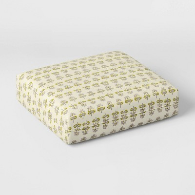 DuraSeason Fabric™ Outdoor Deep Seat Cushion Woodblock Daisy - Threshold™ | Target