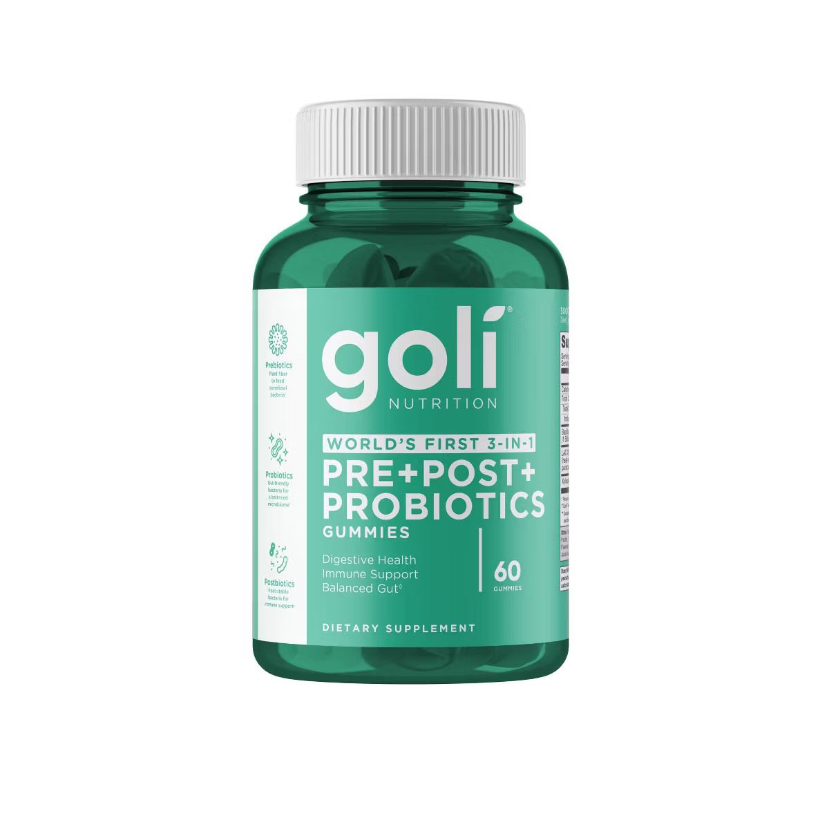 Goli Nutrition Pre + Post + Probiotics Vegan Gummies - 60ct | Target