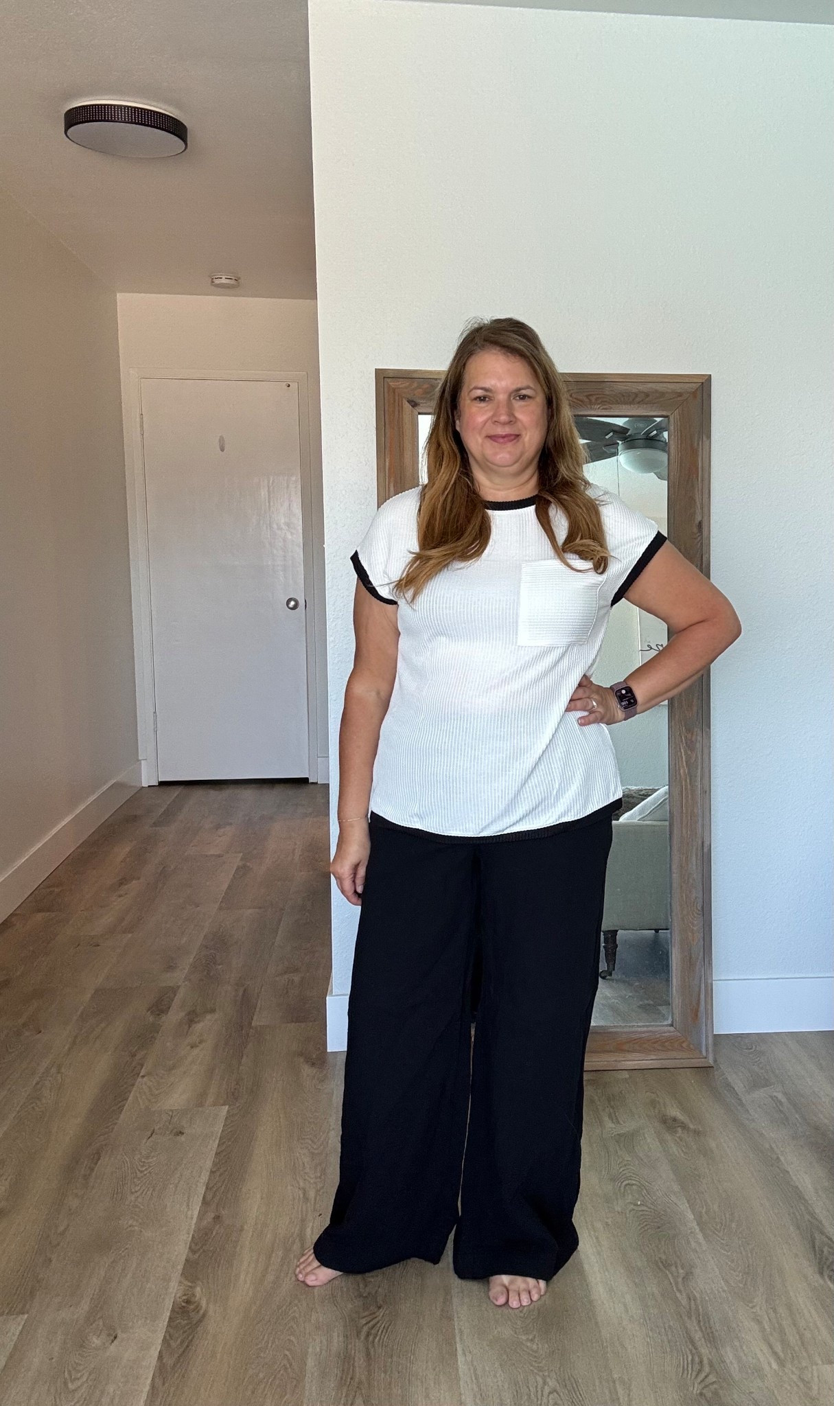 White and black spring top from Amazon and black pants from Old Navy #Amazon #OldNavy #BlackPants #WhiteBlackShirt #Spring #Summer

#LTKSeasonal