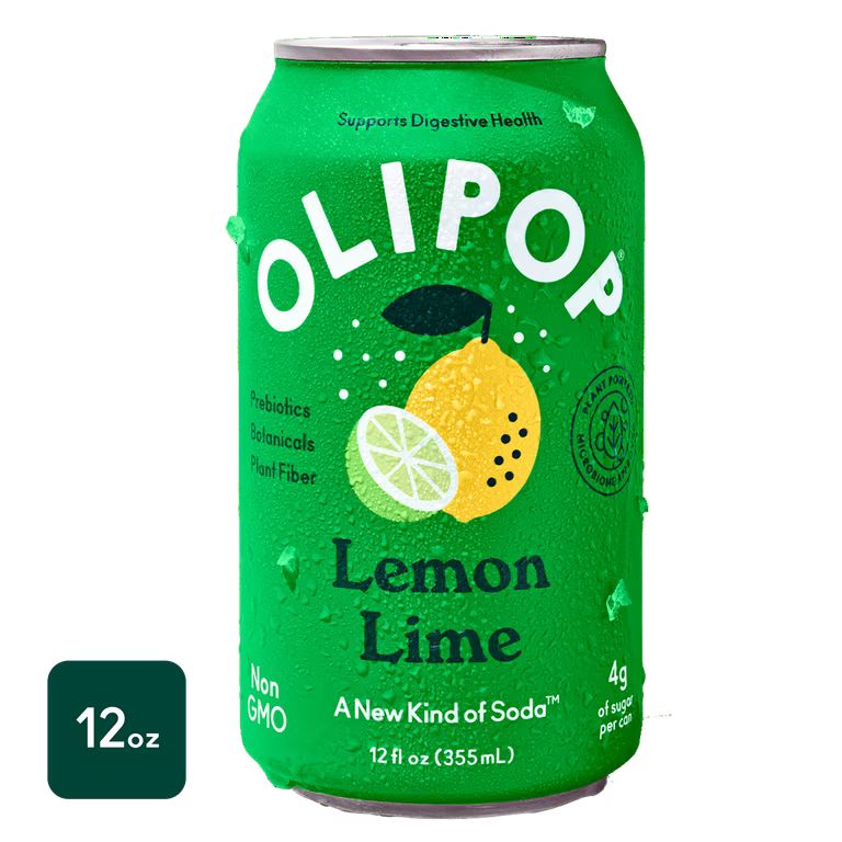 OLIPOP Lemon Lime, A New Kind of Soda, 12 fl oz | Walmart (US)