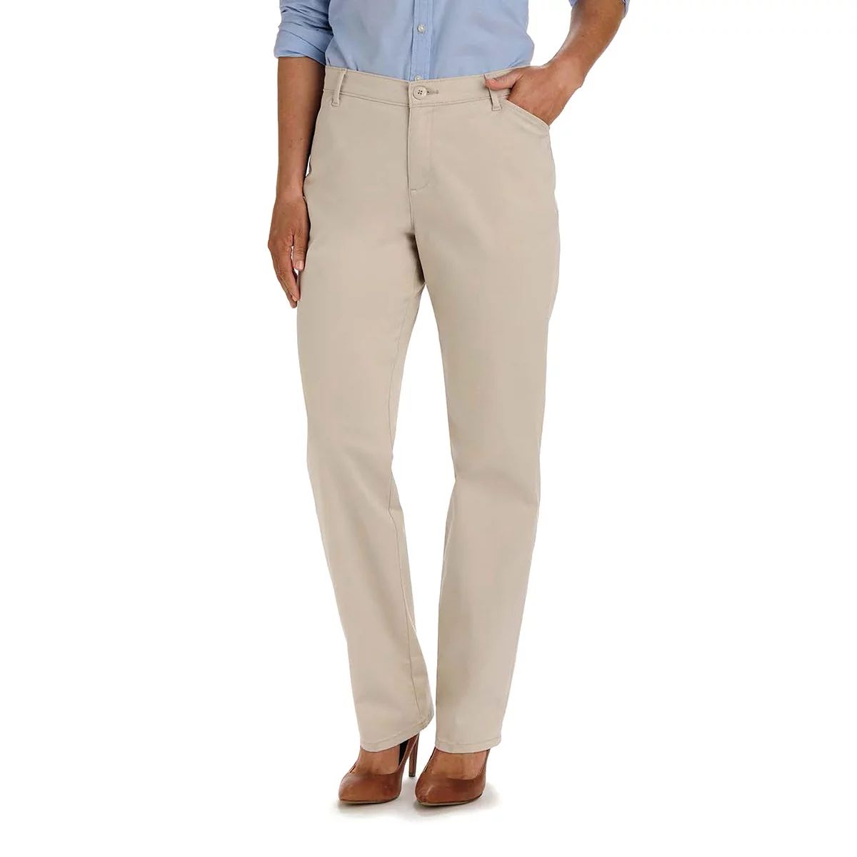 Women's Lee® Relaxed Fit Straight-Leg Twill Pants | Kohl's