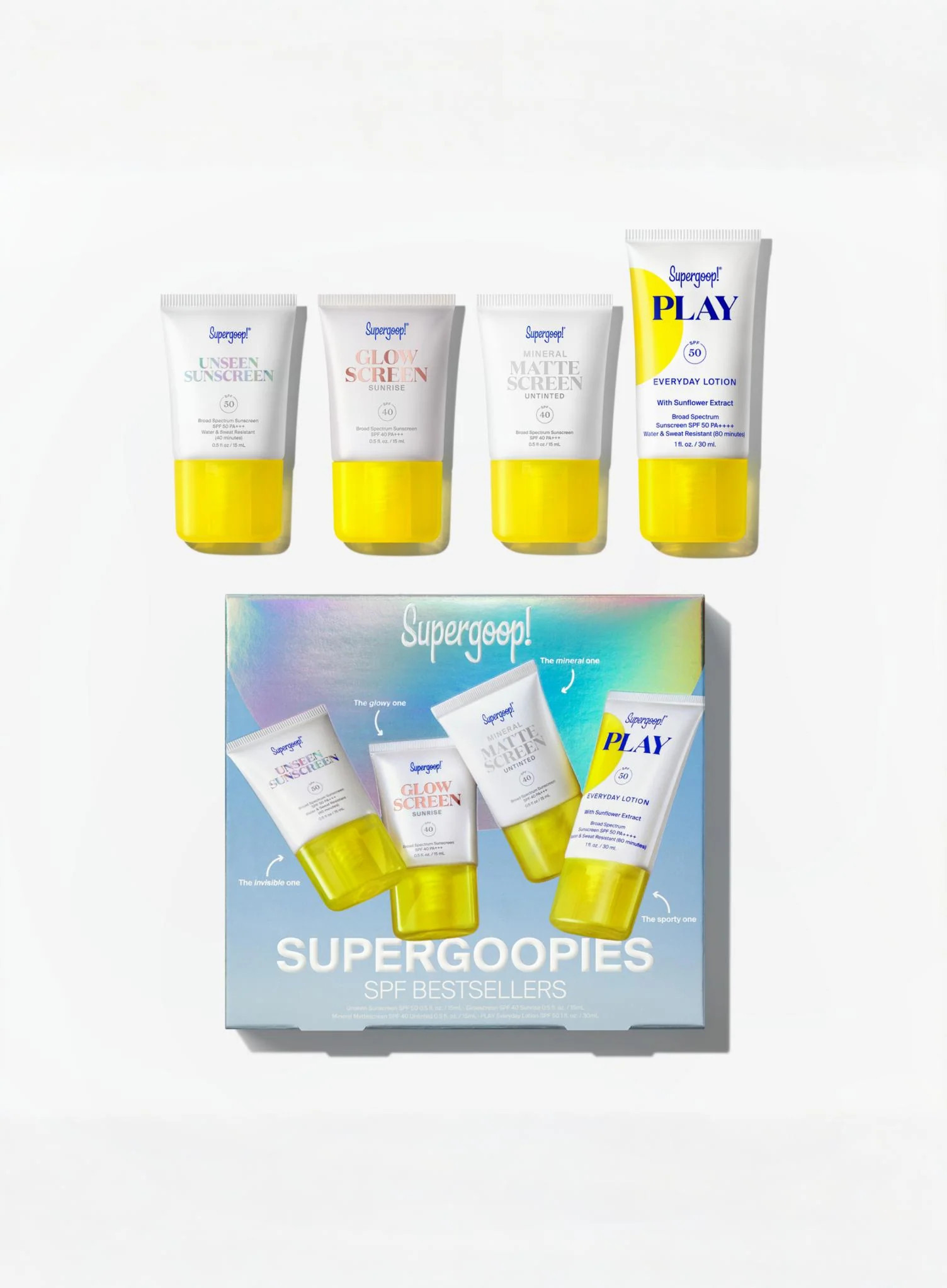 Supergoopies SPF Bestsellers Kit Sunscreen Supergoop! | Supergoop