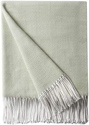 BOURINA Decorative Diamond Lattice Faux Cashmere Fringe Throw Blanket Lightweight Soft Cozy for Bed  | Amazon (US)
