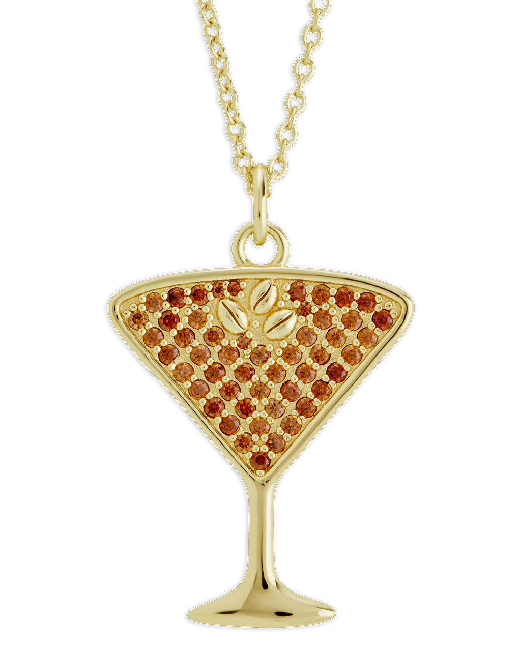 Pave CZ Espresso Martini Pendant | Sterling Forever
