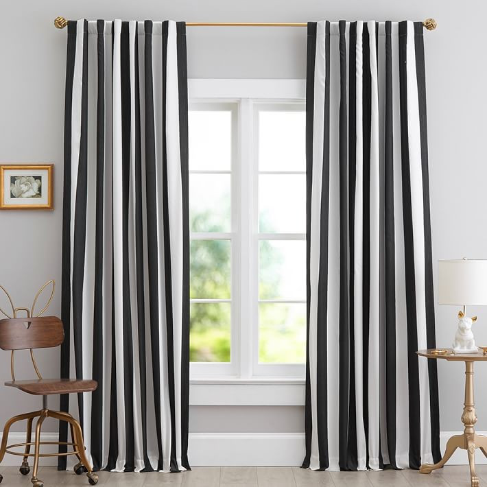 The Emily & Meritt Circus Stripe Blackout Curtain | Pottery Barn Teen