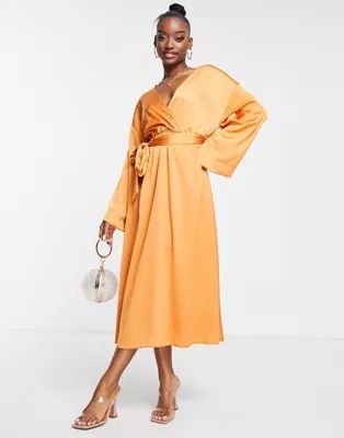 Trendyol midi dress in cinnamon | ASOS (Global)