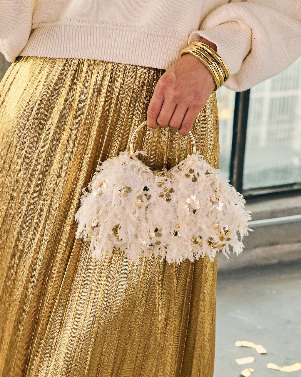 Holiday Glimmer Sequin Top Handle Bag | VICI