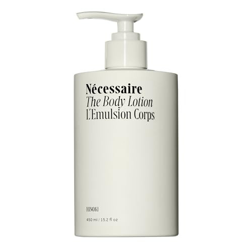 Nécessaire The Body Lotion with Pump – Hinoki Scented Body Moisturizer with Peptides, Niacinamide, Vitamins C/E & Omega 6/9 – Skin-Firming Daily Hydration – Dermatologist-Tested, Vegan – 15.2 oz | Amazon (US)