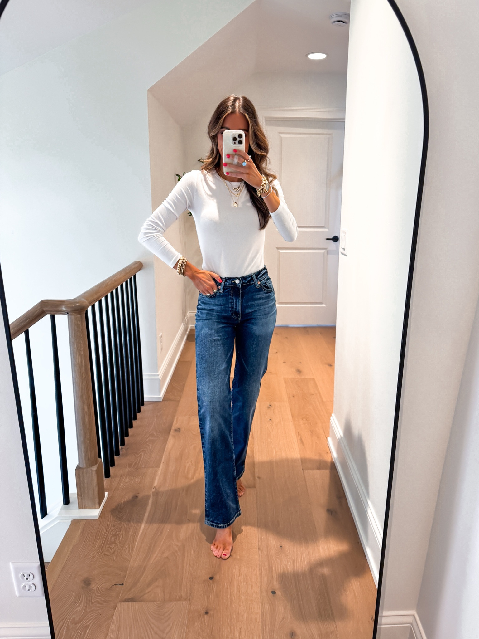 Wearing a size 25 - regular length 

#LTKdayinmylife #LTKFindsUnder50 #LTKootd