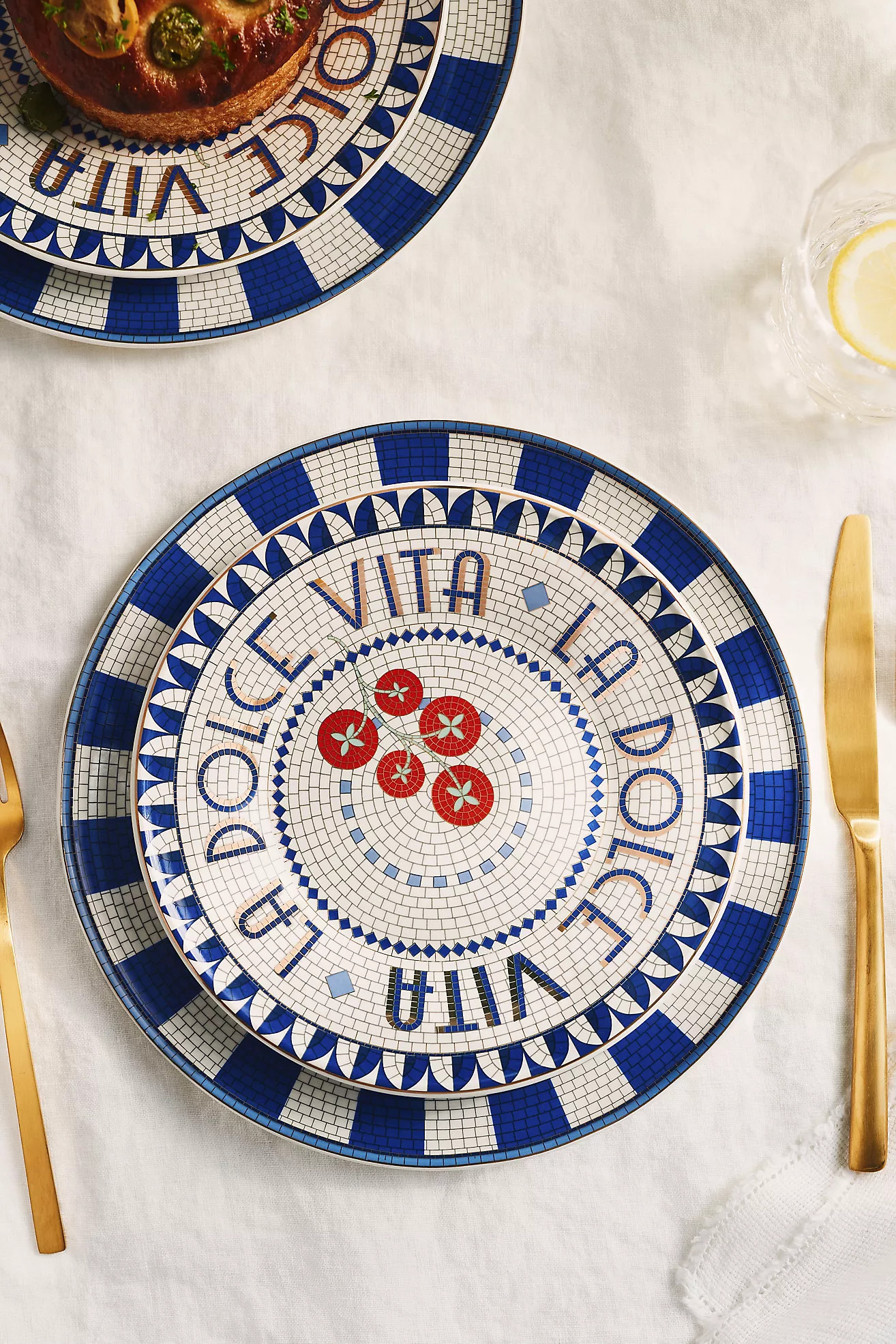 The Bistro Tile Stoneware Dessert Plate: Italia Edition | Anthropologie (US)