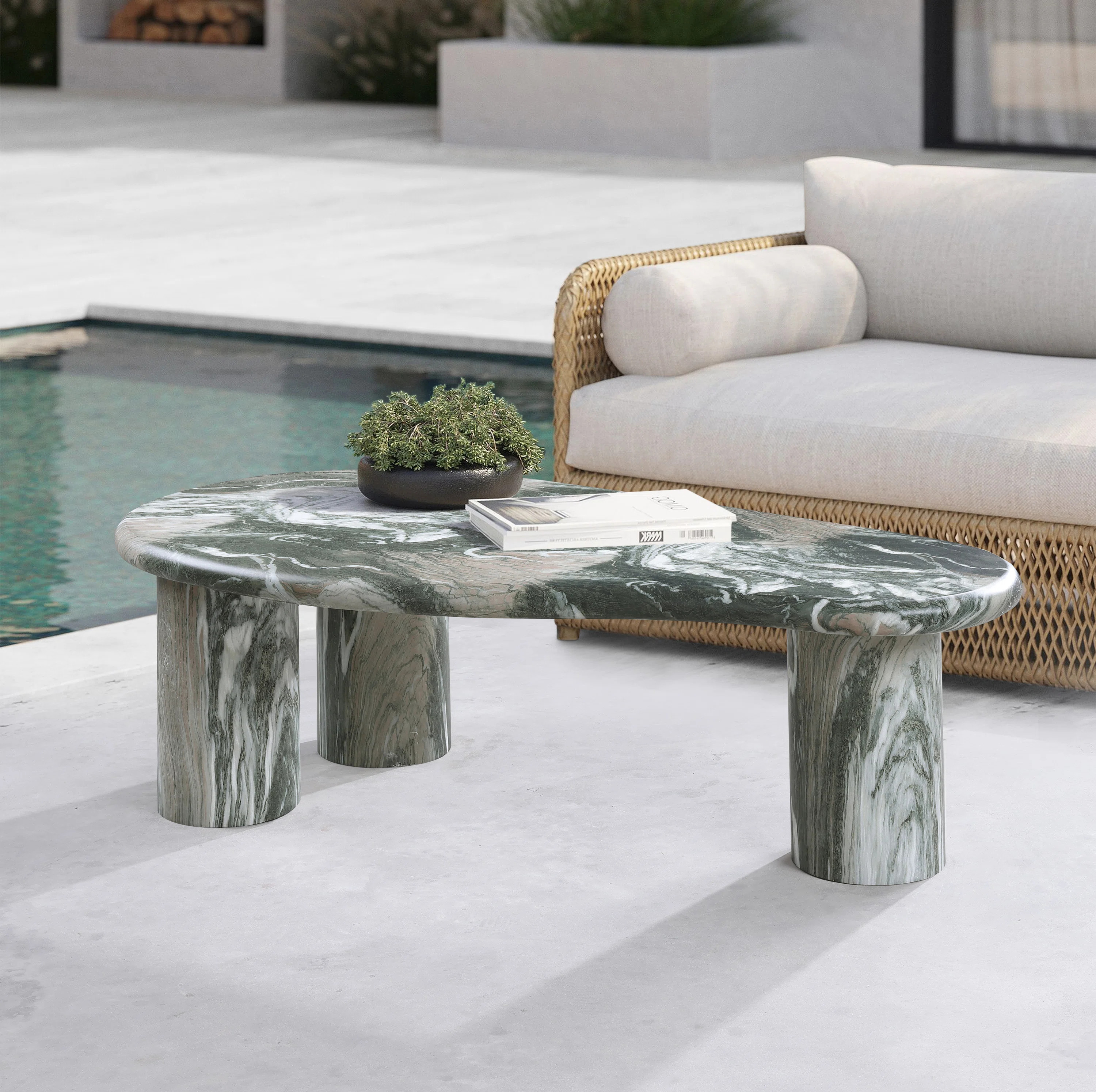 Meridian Furniture USA Sassari Finished Indoor/Outdoor Concrete Coffee Table & Reviews - Wayfair ... | Wayfair North America