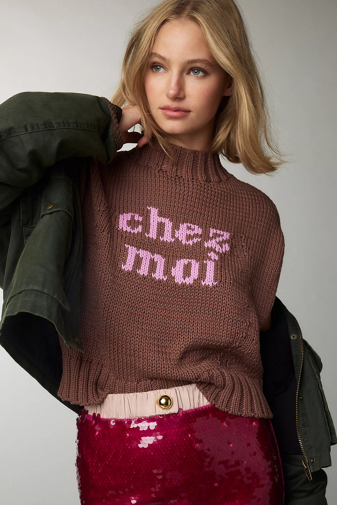 Maeve The Pippa Mock-Neck Sweater: Extended Shoulder Edition | Anthropologie (US)