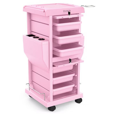 TASALON Lockable Salon Trolley Rolling Storage Cart - Pink | Target
