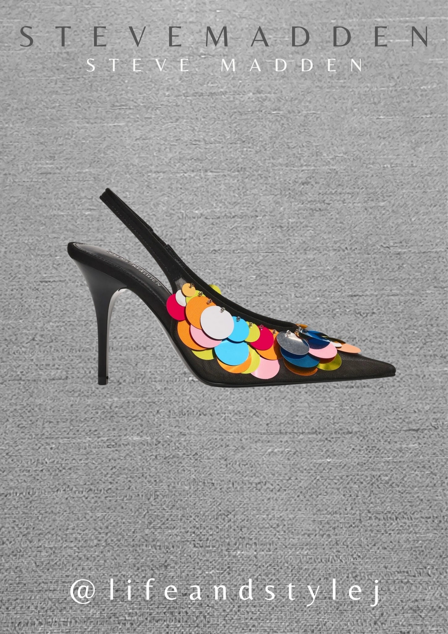 Make a statement with Steve Madden's Avid Black Sequin Mesh Slingback Pointed Toe Pump. Pair them with a little black dress and sequined clutch for a glamorous night out, or with a flowy skirt and fitted top for a chic, party look. Perfect for midlife women who love sparkle and glamour.

#SteveMaddenShoes #MidlifeFashion #AgelessStyle #SlingbackHeels #SequinedShoes 

#LTKU #LTKSeasonal #LTKOver40