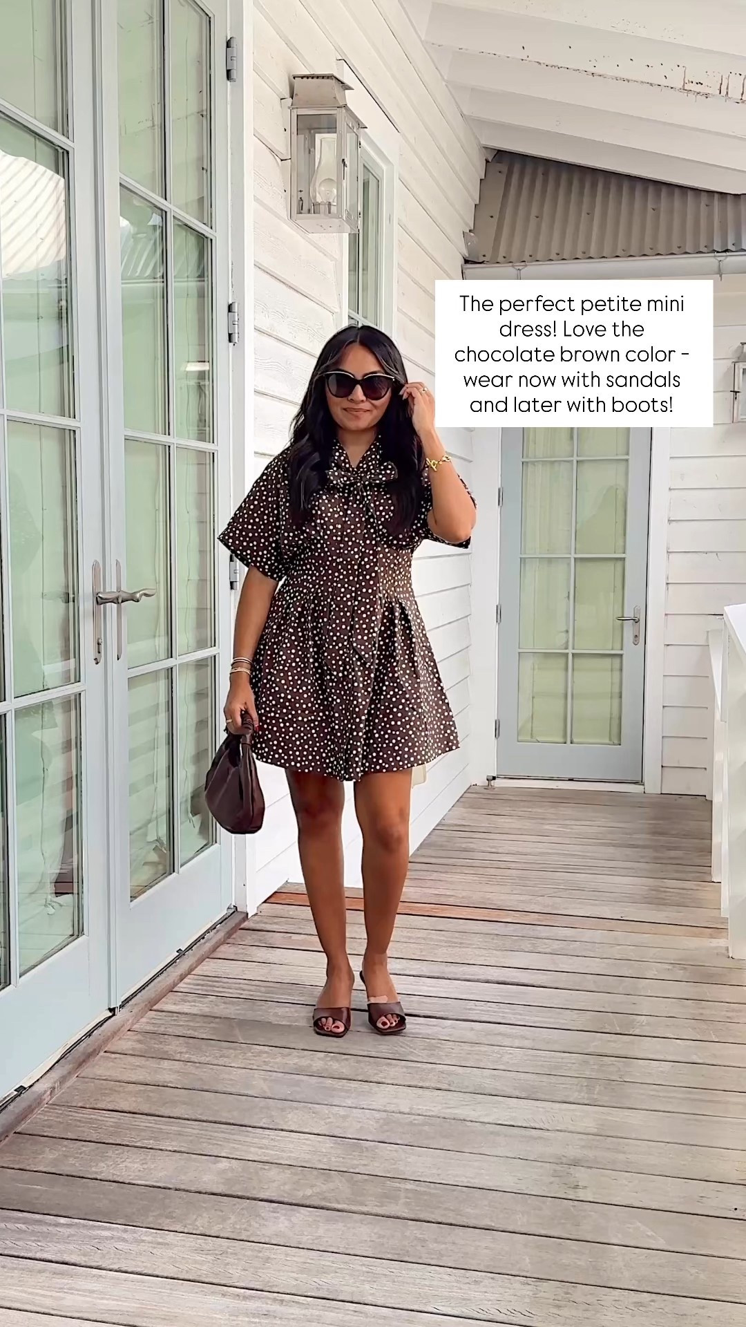 Brown polka dot min dress size xxs petite TTS
Brown heels size 5 TTS


#LTKStyleTip #LTKPetite #LTKTravel