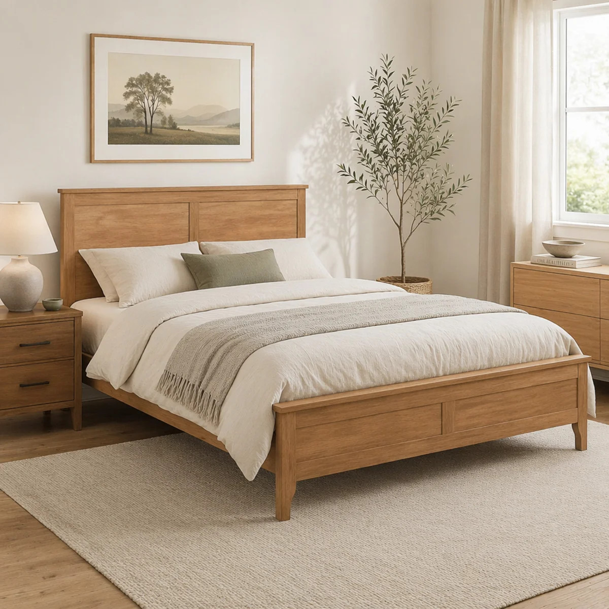 Modern Solid Wood King Size Platform Bed | Wayfair North America