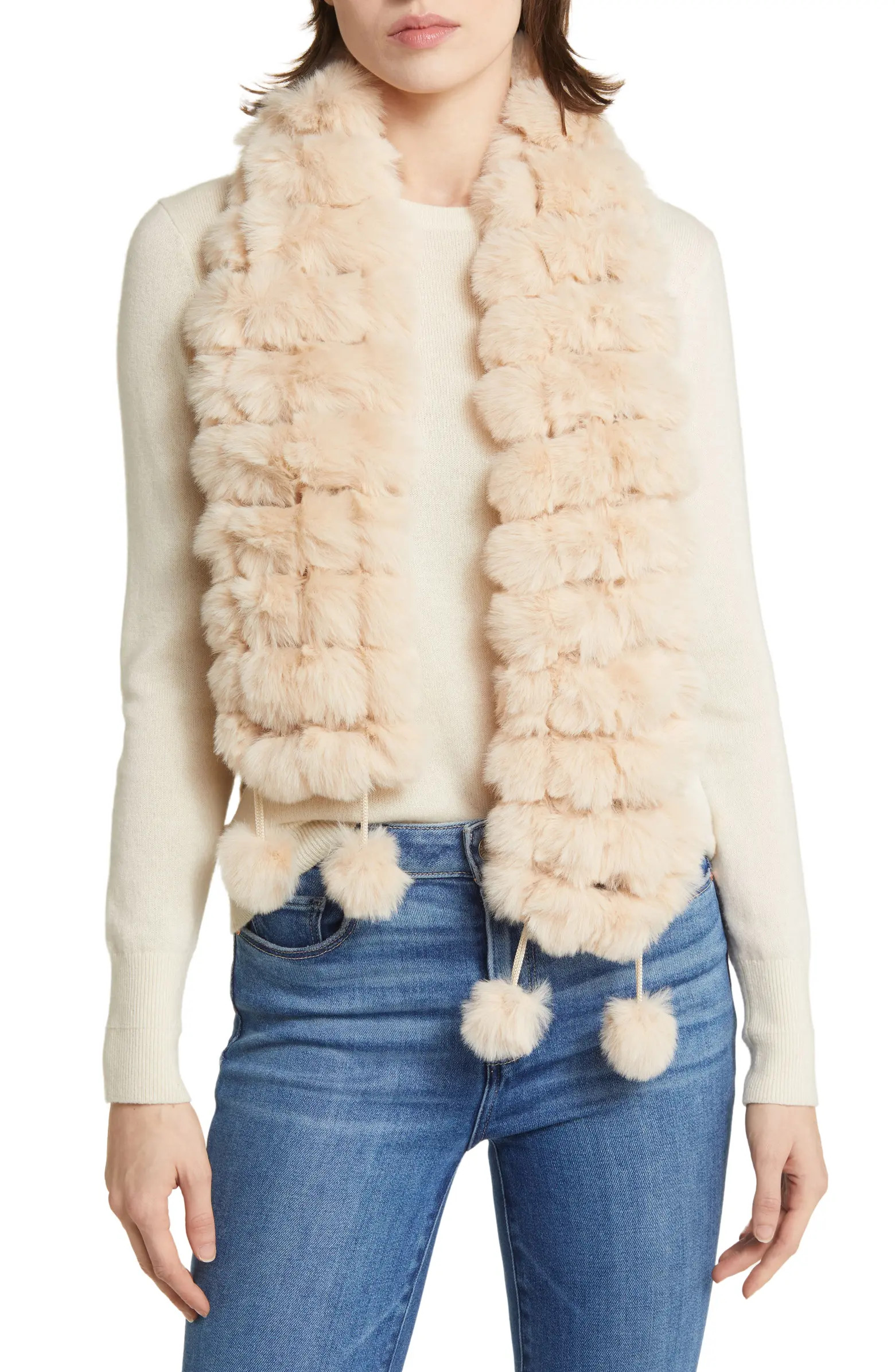 La Fiorentina Faux Fur Pompom Muffler Scarf | Nordstrom | Nordstrom