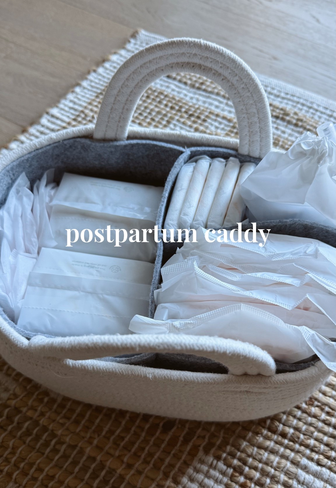 What’s in my postpartum caddy for our bathroom!  I’ll also have the tucks pads I loved using for my vaginal birth as well! 

#LTKBump