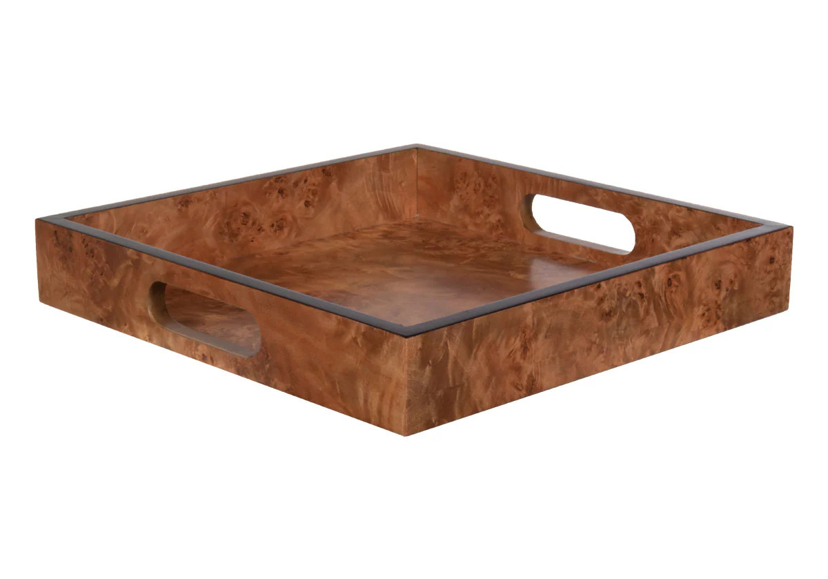 BURLED WOOD TRAY | MATTE | Alice Lane Home Collection